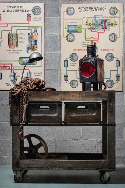 carrello industriale restaurato